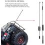 2Pcs RC Antenna, Black Metal Decoration Accessory Parts Simulation Antenna for Traxxas TRX-4 RC Crawler Car
