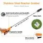 FTH All Stainless Steel Grabber Reacher 48'' Pickup Tool Heavy Duty Trash Picker Log BBQ Fireplace pits Snake Tongs