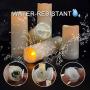 Enido Flameless Candles Led Candle Exquisite Pack of 12 Battery Candles (D2.15 x H456) Waterproof Outdoor Indoor Candles with 10-Key Remotes and Cycling 24 Hours Timer (Plastic)