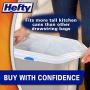 Hefty Gripper Tall White Trash Bags, Unscented, 13 Gallon, 80 Count