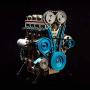 HMANE All Metal Car Inline Four Cylinder Engine Model Mini Assemble Engine Kit Education Toy for Adult