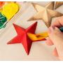 Wooden Stars for Crafts, Star Cutouts (2.9 x 2.9 x 0.5 In, 12 Pieces)