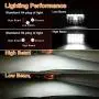 KASLIGHT 4pcs 4x6 Led Headlights w/ H4 Socket, 4651 Led Headlight Peterbilt Headlights Rectangular H4651 H4652 H4656 H4666 H6545 for Kenworth Freightinger Ford Probe Chevrolet Oldsmobile Cutlass