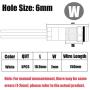 smseace 5PCS White DC/AC12V-24V Energy Saving 1/4‘’ Indicator Light Mounting Hole 6mm with 150mm Cable Length Metal Waterproof LED Indicator Light DQ-6T-W-12