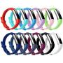 Replacement Bands Compatibe Fitbit Alta HR and Alta Band with Metal Clasp, KOMEI Silicone Accessory Replacement Bands with Clasp for Fitbit Alta HR and alta racelet Sport (Large 12pcs)