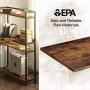 Rolanstar Computer Desk L Shaped 47'', Corner Desk with Shelves, Home Office Desk with 4-Tier Storage Bookshelf, Study Writing Table, Workstation, Stable Metal Frame, Rustic Brown
