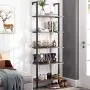HOMFA 5-Tier Industrial Ladder Shelf Against The Wall, 72.6 Inches Display Storage Rack Plant Flower Stand Utility Organizer Bookshelf Wood Look Accent Metal Frame Furniture Home Office HOMFA 5-Tier Industrial Ladder Shelf Against The Wall, 72.6 Inches Display Storage Rack Plant Flower Stand Utility Organizer Bookshelf Wood Look Accent Metal Frame Furniture Home Office