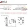 APIELE 19mm Latching Push Button Switch 12V DC Angel Eye Halo Ring LED Metal 0.74'' 1NO1NC SPDT with Wire Socket Plug (Blue LED/Black Shell)
