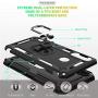 Galaxy A20S Case (Not Fit Galaxy A20/A20E) with HD Screen Protector, Gritup [Military Grade] 360 Degree Rotating Metal Ring Holder Kickstand Armor Bracket Cover Phone Case for Samsung A20S Black
