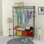 Homdox 3-Tiers Large Size Heavy Duty Wire Shelving Garment Rolling Rack Clothing Rack with Double Clothes Shelves and Lockable Wheels+1 Pair Side Hooks,Black Homdox 3-Tiers Large Size Heavy Duty Wire Shelving Garment Rolling Rack Clothing Rack with Double Clothes Shelves and Lockable Wheels+1 Pair Side Hooks,Black