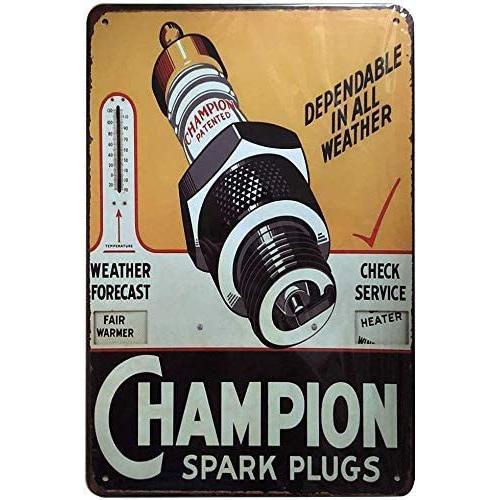 Tin Sign Garage Retro Spark Plug Parts Poster Metal Decoration Garage Bar Club Man Cave Wall Decoration 12x16 Inches Gift