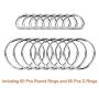 Paxcoo 150 Pcs Key Chain Hooks with Key Rings and D Rings Bulk for Lanyard Supplies (Small Size)
