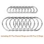 Paxcoo 150 Pcs Key Chain Hooks with Key Rings and D Rings Bulk for Lanyard Supplies (Small Size)