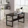 Tribesigns 55 Inches Computer Desk with Bookshelf Works as Office Desk Study Table Workstation for Home Office (55‘’, All Black) Tribesigns 55 Inches Computer Desk with Bookshelf Works as Office Desk Study Table Workstation for Home Office (55‘’, All Black)