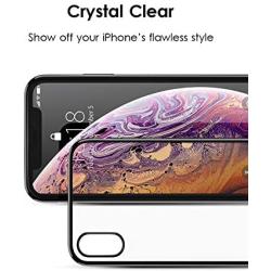DTTO iPhone Xs Case, Clear Soft TPU Cover Case with Metal Luster Protactive Edge for Apple iPhone Xs(2018), Also Compatible with iPhone X(2017) 5.8 Inch, Black