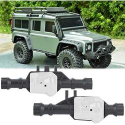 Front Axle Housing,1:10 Metal Front&Rear Axle Housing RC Upgrade Parts Accessory Compatible with Traxxas TRX4 RC Model Car(Black Silver)