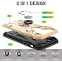 iPhone 7 case | iPhone 8 case | Metal 360 Degree Ring Kickstand | Atump Military Grade 15ft. Drop Shockproof Tested Protective case | Car Mount Phone case for iPhone 7 and iPhone 8 Gold