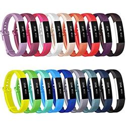 Replacement Bands Compatibe Fitbit Alta HR and Alta Band with Metal Clasp, KOMEI Silicone Accessory Replacement Bands with Clasp for Fitbit Alta HR and alta racelet Sport (Large 18pcs)