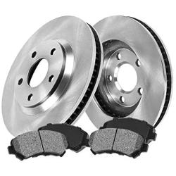 CRK11397 FRONT 282 mm Premium OE 5 Lug [2] Brake Disc Rotors + [4] Metallic Brake Pads