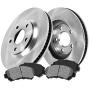 CRK11397 FRONT 282 mm Premium OE 5 Lug [2] Brake Disc Rotors + [4] Metallic Brake Pads