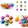 Fidget Hand Spinner Metal Elemental Power Orb Fidgeting Dragon Ball EDC ADHD Anxiety Focus Copper Bearing Figit Toys Finger Fingertip Gyro Stress Relief Xmas Birthday Gifts for Kids Adults(Rainbow)