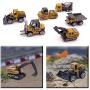 Kids Diecast Construction Vehicles Metal Engineering Cars Set Toys Play Trucks for Boys Age 3 4 Birthday Party Supplies Cake Topper (Pack of 6)