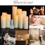 HANZIM Flameless Candles Battery Operated Candles 4'' 5'' 6'' 7'' 8'' 9'' Set of 9 Ivory Real Wax Pillar LED Candles with 10-Key Remote and Cycling 24 Hours Timer (Ivory 9 Pack) HANZIM Flameless Candles Battery Operated Candles 4'' 5'' 6'' 7'' 8'' 9'' Set of 9 Ivory Real Wax Pillar LED Candles with 10-Key Remote and Cycling 24 Hours Timer (Ivory 9 Pack)
