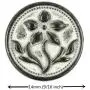 Bezelry 12 Pieces Gentianaceae Flower Metal Shank Buttons. 14mm (9/16 inch) (Gunmetal White Patina) Bezelry 12 Pieces Gentianaceae Flower Metal Shank Buttons. 14mm (9/16 inch) (Gunmetal White Patina)