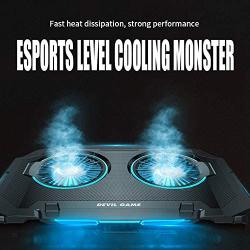 Gaming Laptop Cooling Pad 17.3 Inch 13-17 Inch，Laptop Cooler Pad Metal Mesh Mesa Design,2 Large Fans and 5 Angle Adjustable,4000 RPM, Easy to Carry, MacBook Computer Cooling Stand 15.6 Inch