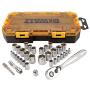 DEWALT (DWMT73804) Socket Set, 3/8-Inch Drive, SAE/Metric, 34-Piece