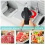 Meat Slicer, Anescra 200W Electric Deli Food Slicer with Two Removable 7.5’’ Stainless Steel Blades and Food Carriage, Child Lock Protection, 0-15mm Adjustable Thickness Food Slicer Machine- Silver