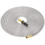 GRUNEN WOLKEN 50 FT 304 Stainless Steel Metal Garden Hose with Solid Brass Nozzle - Solid Metal Fittings and Newest Spray Nozzle, Lightweight, Kink Free, Durable and Easy to Store(50 FT)