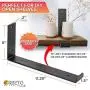 ORBETO L Shape Shelf Brackets 11.25 inch with Lip - Set of 4 Heavy Duty Metal for DIY Floating Shelves in Rustic Industrial Farmhouse Style - Hardware Included - Plus Magnetic Pocket Level - Black ORBETO L Shape Shelf Brackets 11.25 inch with Lip - Set of 4 Heavy Duty Metal for DIY Floating Shelves in Rustic Industrial Farmhouse Style - Hardware Included - Plus Magnetic Pocket Level - Black
