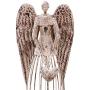 Morning View Antique Metal Angel Garden Statue with Star Wand for Indoor Outdoor Yard Lawn Patio Art Decor (Style D)