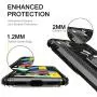 PULEN for Google pixel 4a Case with Screen Protector[1 Pack],Hybrid Armor Metal Ring Holder Magnetic Car Mount,Full Body Shockproof Sturdy Bumper Protective Cover - Black