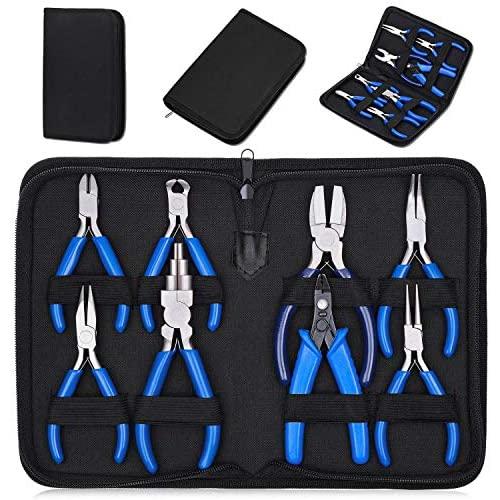 Jewelry Pliers, Shynek 8pcs Jewelry Making Pliers Tools Micro Jewelry Pliers Set Jewelry Making Kit for Jewelry Making Supplies