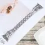 NNHF Compatible with Apple Watch Band 38mm 40mm 42mm 44mm for Women, Starfish with Diamond Hollow Metal Strap and Crystals Compatible with Apple Watch Series 4 3 2 1 (Silver, 38mm)