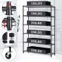 Meet perfect 6-Shelf Adjustable Wire Shelves on Wheels, Heavy Duty 6 Tier Storage Shelving Unit(350lbs Capacity Per Shelf with Feet), Metal Steel Organizer Wire Rack- Black(48L x 18W x 82H w/Casters)