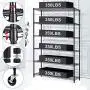 Meet perfect 6-Shelf Adjustable Wire Shelves on Wheels, Heavy Duty 6 Tier Storage Shelving Unit(350lbs Capacity Per Shelf with Feet), Metal Steel Organizer Wire Rack- Black(48L x 18W x 82H w/Casters)
