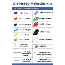 Organic Chemistry Model Kit (239 Pieces) - Molecular Model Student or Teacher Pack with Atoms, Bonds and Instructional Guide