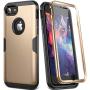 YOUMAKER Designed for iPhone 8 Case & iPhone 7 Case, Full Body Rugged with Built-in Screen Protector Heavy Duty Protection Slim Fit Shockproof Cover for Apple iPhone 8 4.7 Inch - Gold