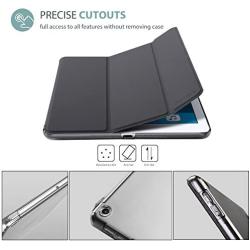 ProCase iPad 9.7 Case (Old Model) 2018 iPad 6th Generation / 2017 iPad 5th Generation Case - Ultra Slim Lightweight Stand Case with Translucent Frosted Back Smart Cover for iPad 9.7 Inch –Grey