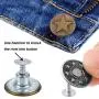 Bestgle 80 Sets 17mm Jeans Button Replacement Kit Metal Tack Button Snap Button for Denims, Jeans, Jackets with Plastic Storage Box, 8 Styles