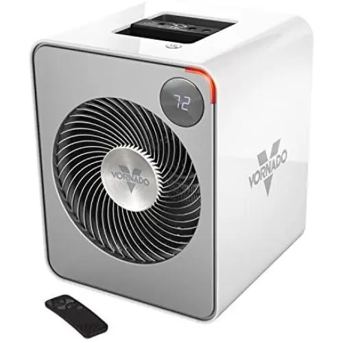 Vornado VMH500 Whole Room Metal Heater with Auto Climate, 2 Heat Settings, Adjustable Thermostat, 1-12 Hour Timer, and Remote, Ice White Vornado VMH500 Whole Room Metal Heater with Auto Climate, 2 Heat Settings, Adjustable Thermostat, 1-12 Hour Timer, and Remote, Ice White
