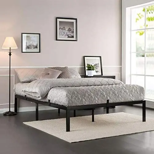 JAXPETY 14 Inch Queen Size Bed Frame Platform Metal Heavy Duty Mattress Foundation Box Spring Replacement w/Steel Base and Under-Bed Storage Bedroom, Black JAXPETY 14 Inch Queen Size Bed Frame Platform Metal Heavy Duty Mattress Foundation Box Spring Replacement w/Steel Base and Under-Bed Storage Bedroom, Black