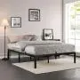 JAXPETY 14 Inch Queen Size Bed Frame Platform Metal Heavy Duty Mattress Foundation Box Spring Replacement w/Steel Base and Under-Bed Storage Bedroom, Black JAXPETY 14 Inch Queen Size Bed Frame Platform Metal Heavy Duty Mattress Foundation Box Spring Replacement w/Steel Base and Under-Bed Storage Bedroom, Black