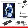 120mm PC Case Cooling Fan,CONISY Gaming 120 mm Super Silent Computer LED Cooler High Airflow Fans for Desktops - Blue (2 Pack)