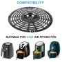 Air Fryer Replacement Parts, Round Grill Plate Crisper Plate 3.7-4.0 QT Non-Stick Coating Air Fryer Accessories Rack for Gowise Chefman Dash Power