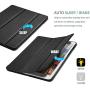ProCase iPad 9.7 Case (Old Model) 2018 iPad 6th Generation / 2017 iPad 5th Generation Case - Ultra Slim Lightweight Stand Case with Translucent Frosted Back Smart Cover for iPad 9.7 Inch –Black