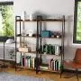 IRONCK Industrial Bookshelf 4-Tier, Bookcase 60'' H Ladder Shelf, Storage Shelves Rack Shelf Unit, Accent Furniture Metal Frame, Home Office Furniture for Bathroom, Living Room, Vintage Brown IRONCK Industrial Bookshelf 4-Tier, Bookcase 60'' H Ladder Shelf, Storage Shelves Rack Shelf Unit, Accent Furniture Metal Frame, Home Office Furniture for Bathroom, Living Room, Vintage Brown